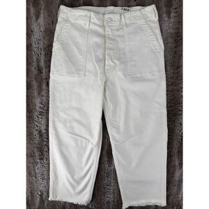 MOTHER White Ankle Crop Jeans